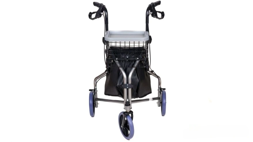 Rolator ortopedic pliabil cu 3 roti si cos de cumparaturi [2]
