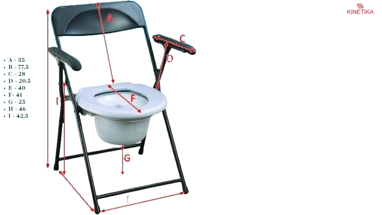 Scaun wc de camera pliabil cu spatar si manere [1]