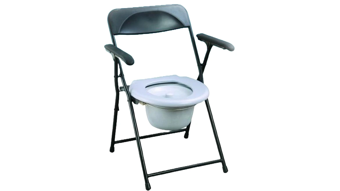 Dispozitive baie - Scaun wc de camera pliabil cu spatar si manere
