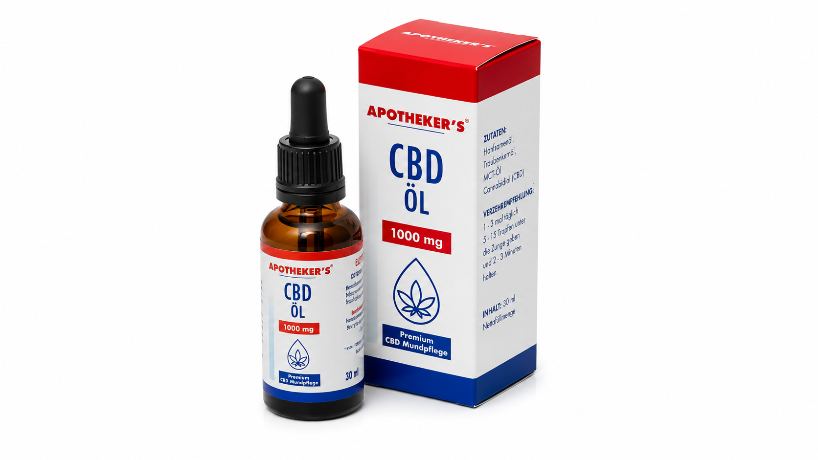 Remedii naturiste - ulei cbd 1000 mg apothekers 30 ml fara thc