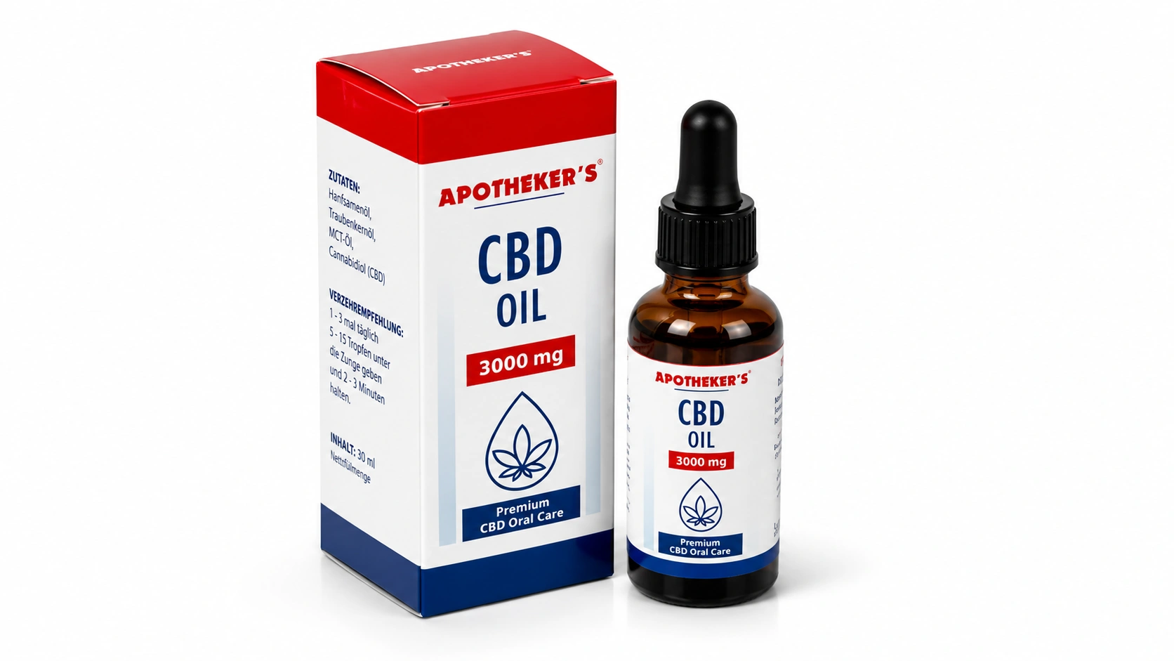 Remedii naturiste - Ulei CBD 3000 mg APOTHEKER'S 30 ml Broad Spectrum fără THC