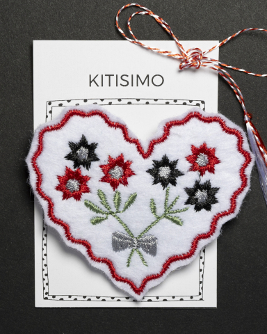 Martisoare - Martisor Handmade, Brosa Inimioara| Kitisimo