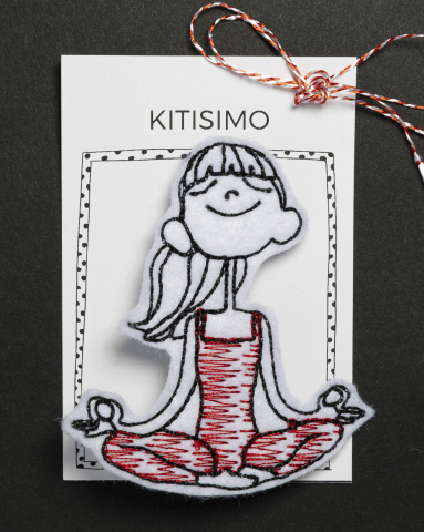 Martisoare - Martisor Handmade, Brosa Yoga Lover | Kitisimo