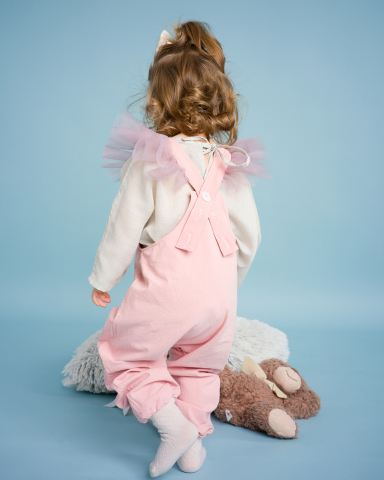 Salopeta copii, model unicorn, culoare roz, bretele reglabile [2]