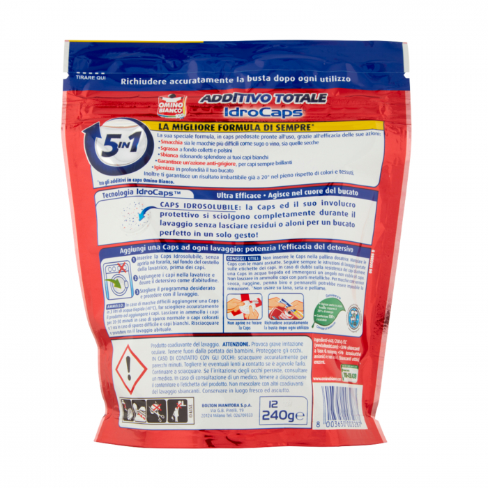 Aditiv concentrat pentru rufe Omino Bianco Additivo, 12 Capsule [2]