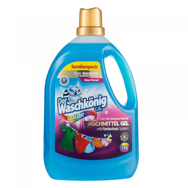 Detergent Lichid Der Waschkonig Rufe Colorate, 3.305L, 110 Spalari [1]