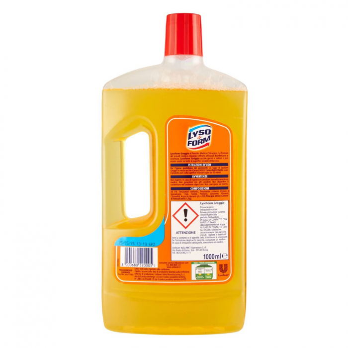 Detergent Dezinfectant Pardoseli, LysoForm Greggio, 1L [3]