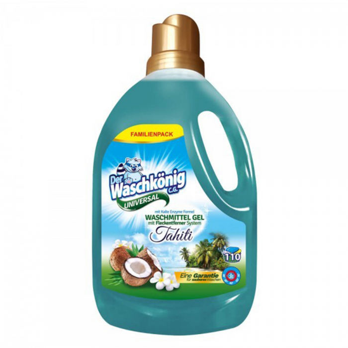 Detergent Lichid Der Waschkonig Tahiti Universal, 3.305L, 110 Spalari [1]