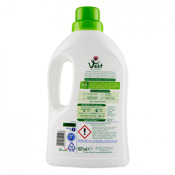 Detergent lichid Ecologic Chante Clair Vert cu uleiuri esentiale, 1071ml, 21 Spalari [3]