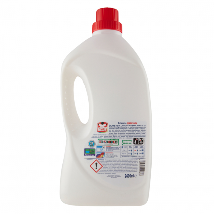 Detergent Lichid Igienizant Omino Bianco Igienizzante, 2.6L, 52 Spalari [3]