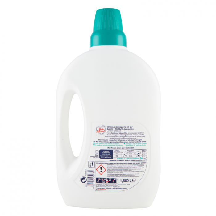 Detergent Lichid Rufe Igienizant Mon Amour Igiene Attiva, 1.560L, 26 Spalari [3]