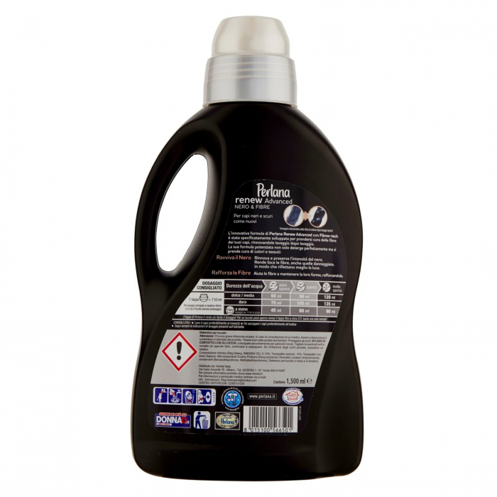 Detergent Lichid Rufe Negre Perlana Nero&Fibre, 1.5L, 25 Spalari [3]