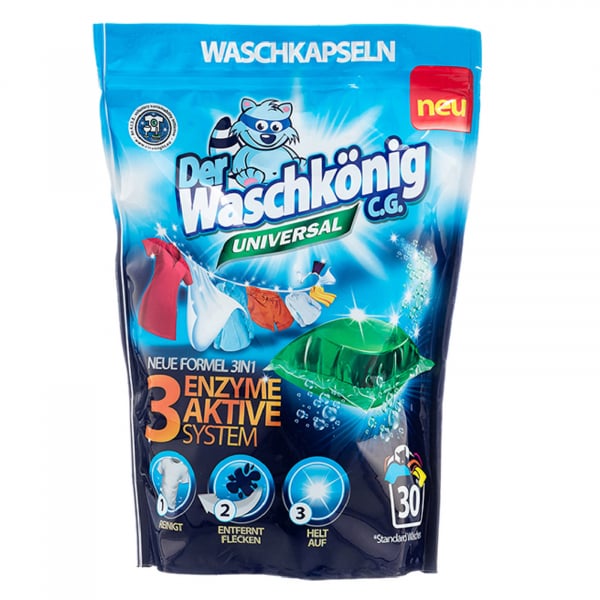 Detergent Rufe Capsule Der Waschkonig Universal, 30 spalari [1]