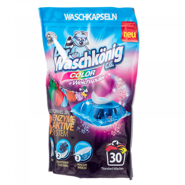 Detergent Rufe Colorate Capsule Der Waschkonig Color, 30 spalari [2]