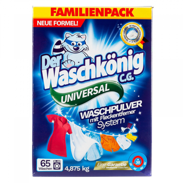Detergent Rufe Pudra Der Waschkonig Universal, 4.875 kg, 65 spalari [2]