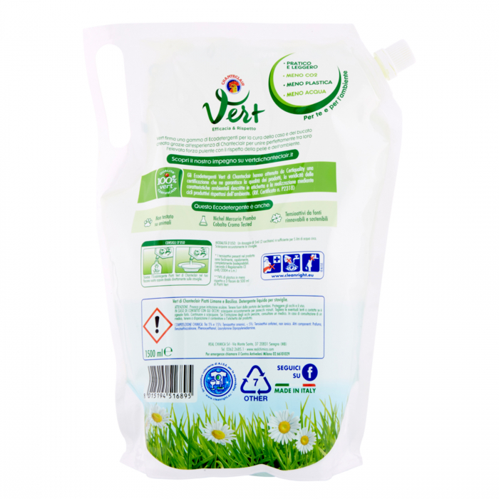 Detergent Vase lichid Eco Chante Clair Vert, 1500ml [2]