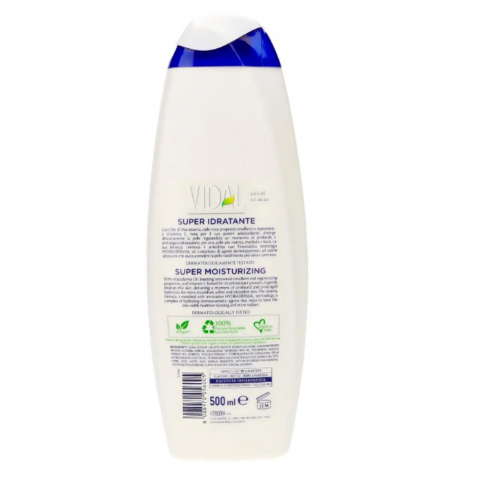 Gel de dus Vidal cu Ulei de Macadamia si Vitamina E, 500 ml [2]