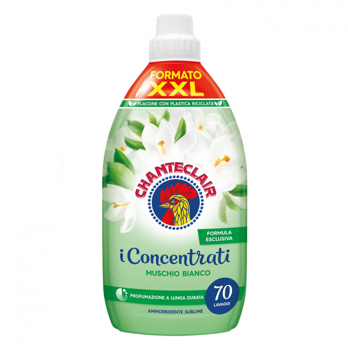 Set ChanteClair pentru Ingrijirea Perfecta a Rufelor, Balsam Rufe Muschio Bianco, 1.4 L, 70 Spalari, Detergent Lichid Muschio Bianco, 2070 ml, 46 Spalari, Solutie Curatare Pete  375 ml [2]