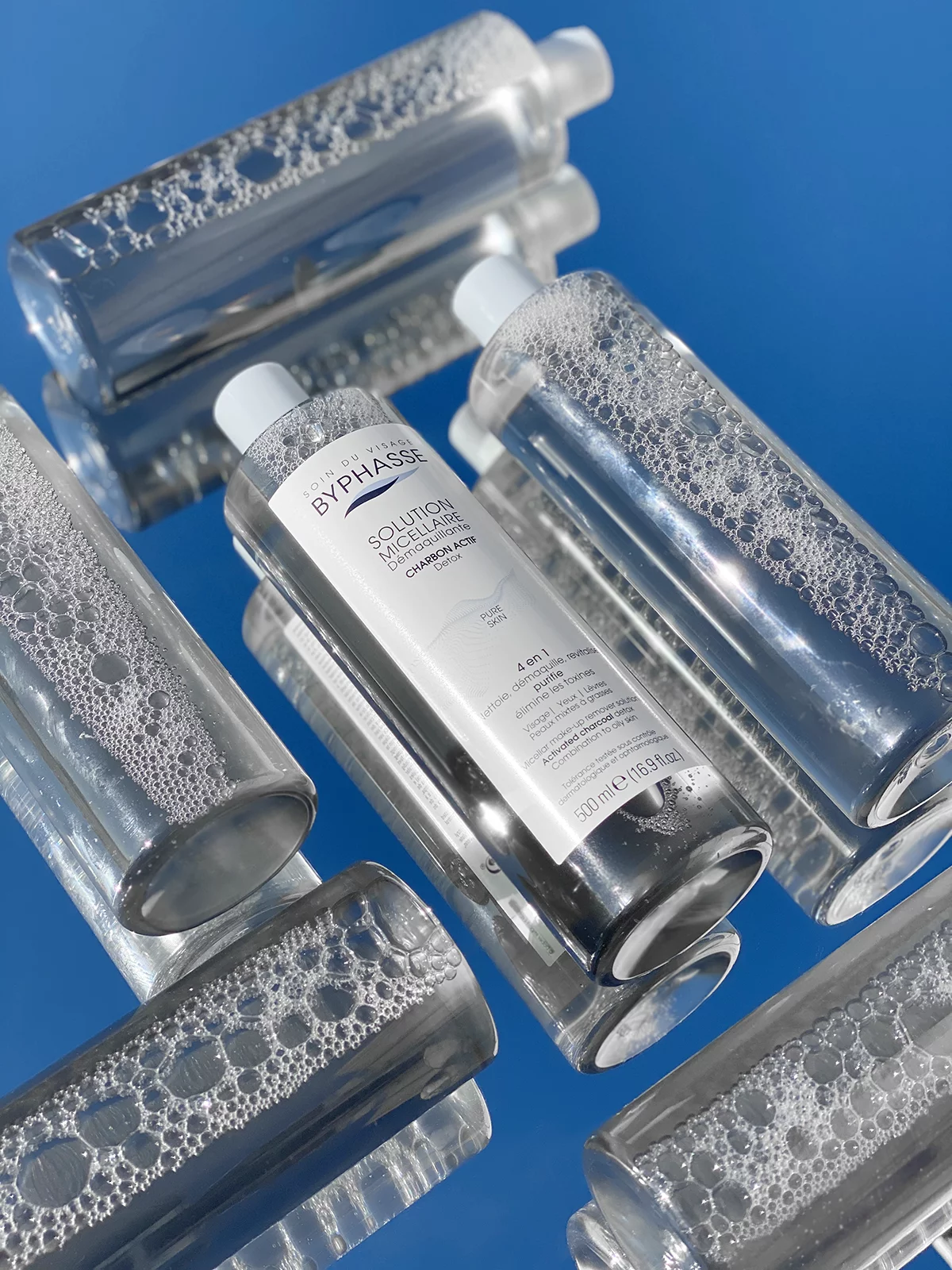 Apa Micelara cu Carbune Activ Byphasse 4in1 Pure Skin, 500 ml [2]