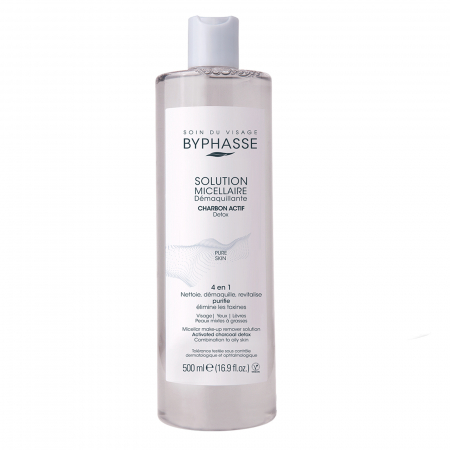 Apa Micelara cu Carbune Activ Byphasse 4in1 Pure Skin, 500 ml [0]