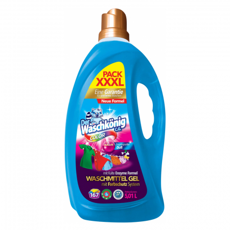 Detergent Lichid Der Waschkonig Rufe Colorate, 5.01 L, 167 Spalari [0]
