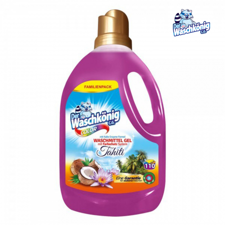 Detergent Lichid Der Waschkonig Tahiti Rufe Colorate, 3.305L, 110 Spalari [1]