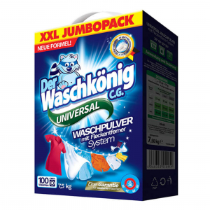 Detergent Rufe Pudra Der Waschkonig Universal, 7.5 kg, 100 spalari [0]