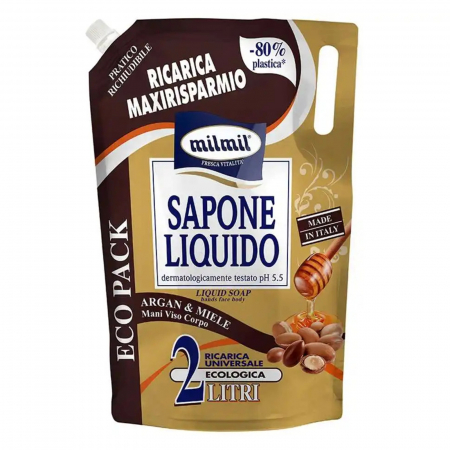 Sapunuri - Rezerva Sapun Lichid Mil Mil Argan & Miere 2L