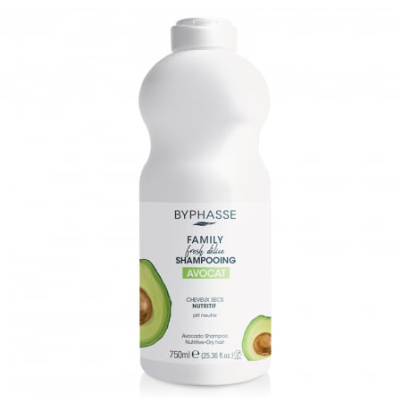 Ingrijire par - Sampon pentru par uscat cu avocado Byphasse Family, 750 ml