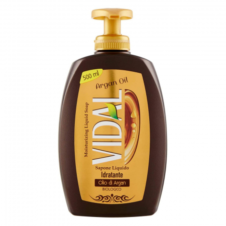 Sapun Lichid hidratant Vidal cu Ulei de Argan Bio, 500 ml [0]