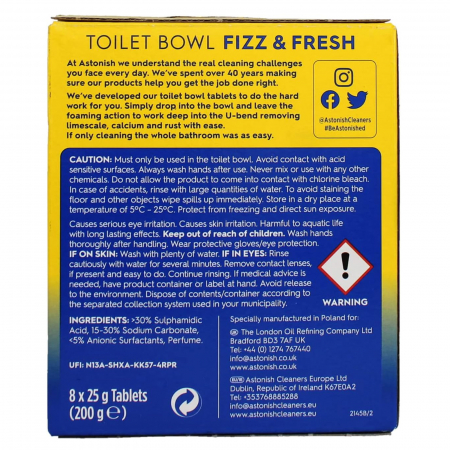 Tablete pentru curatarea vaselor de toaleta, Astonish Lemon Splash 8 buc [1]