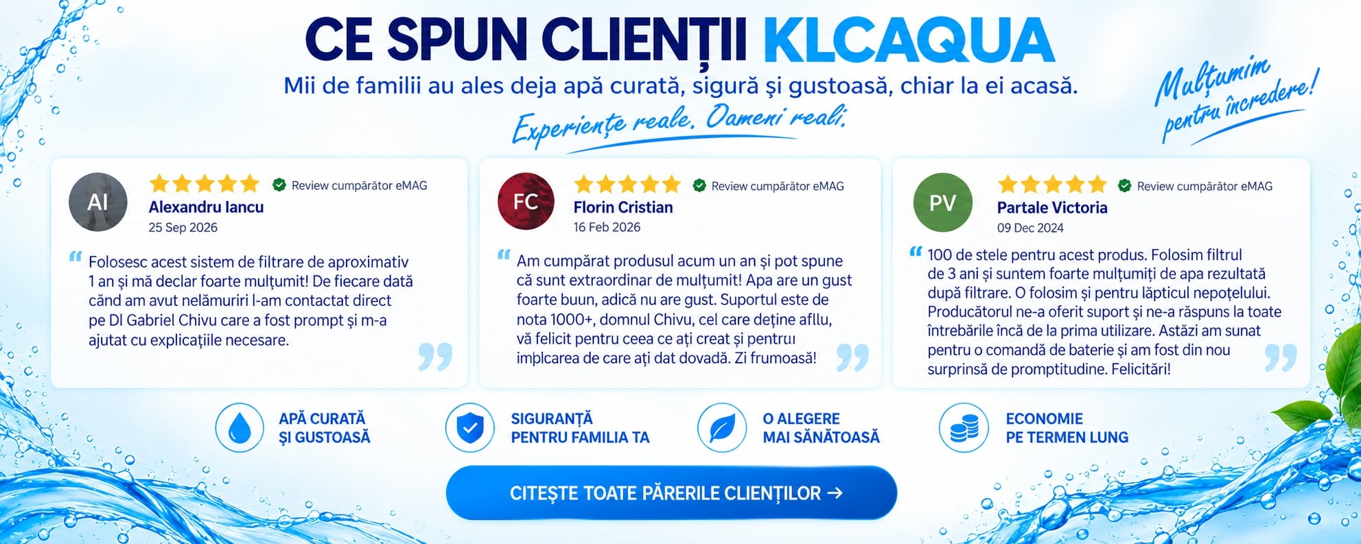Ce spun clienții klcaqua