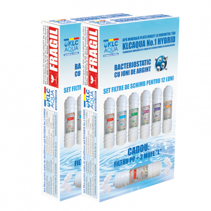 Pachet 14 filtre pentru 2 ani  cu ioni de argint - 2 X PACHET 7 FILTRE SCHIMB KLCAQUA No.1 HYBRID [2]