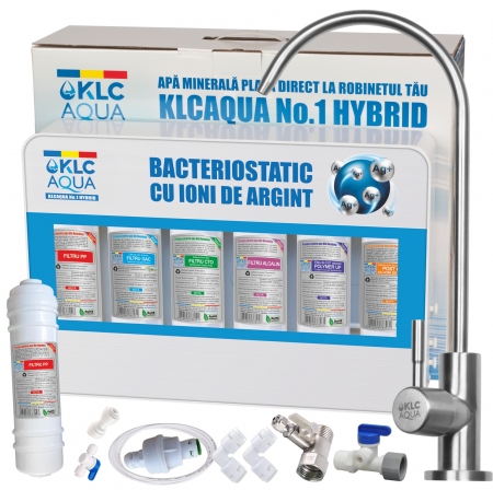 Sisteme de filtrare a apei potabile - Sistem de ultrafiltrare KLCAQUA No.1 HYBRYD 0,01 microni in 6 stadii de filtrare cu alcalinizare