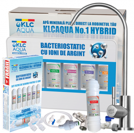 Sisteme de filtrare a apei potabile - Sistem de ultrafiltrare KLCAQUA No.1 HYBRYD 0,01 microni in 6 stadii de filtrare cu alcalinizare
