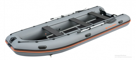 Barca KM-450DSL Dark Grey + aluminu, întarită cu profil de aluminiu - KOLIBRI [5]