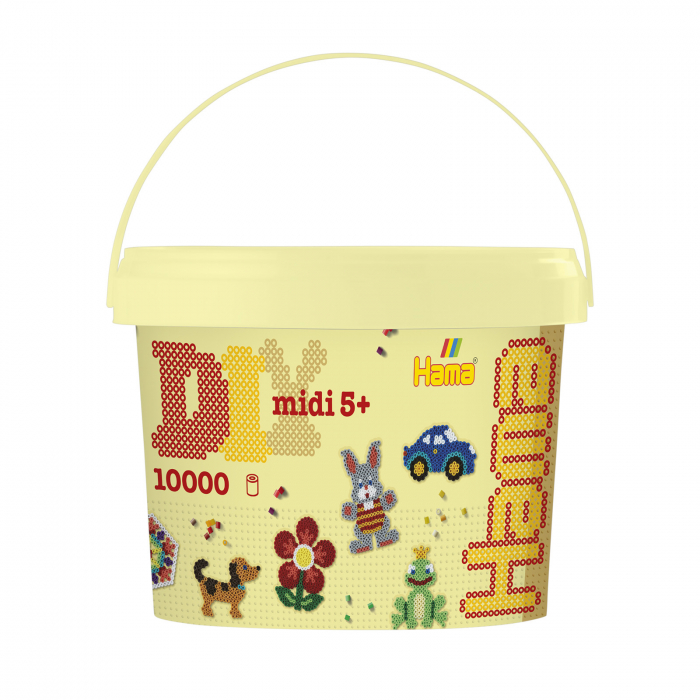 Găleată cu 10000 mărgele de călcat Hama midi mix de 10 culori pastel (mix-50) [3]