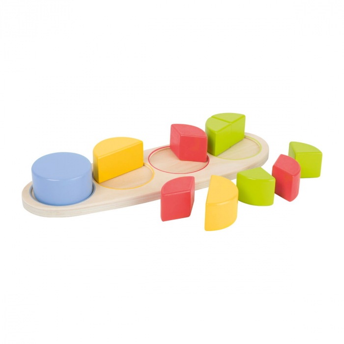 Fracțiile cercului - puzzle din lemn [3]