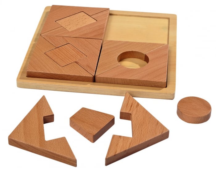 Set sortare Puzzle 12 tipuri din lemn fag [8]