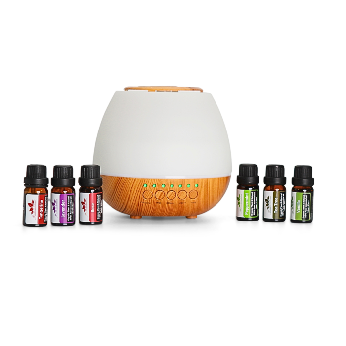 Difuzor aromaterapie multifuncțional cu lampă LED și boxă bluetooth [7]