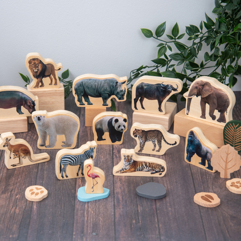 Animale sălbatice, set de 15 blocuri cu imagini [2]