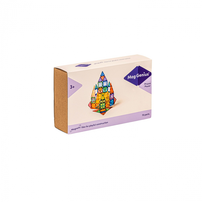Blocuri magnetice de construcție Pastel, set de 70 piese [1]