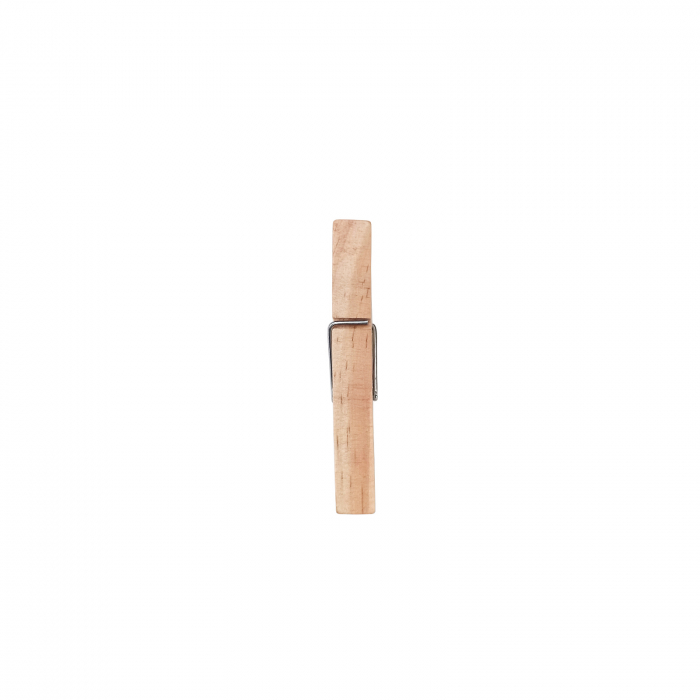 Set de 50 de cârlige de rufe din lemn, culoare naturală [3]