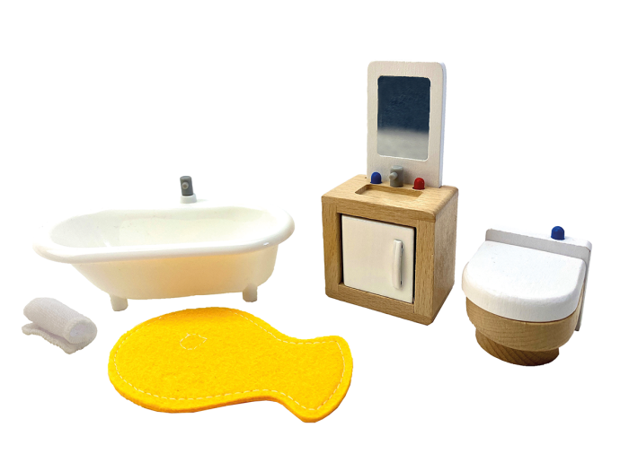Casă de păpuși XXL cu spațiu exterior, set de joacă complex [6]