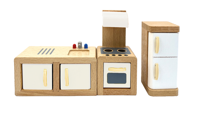 Casă de păpuși XXL cu spațiu exterior, set de joacă complex [9]