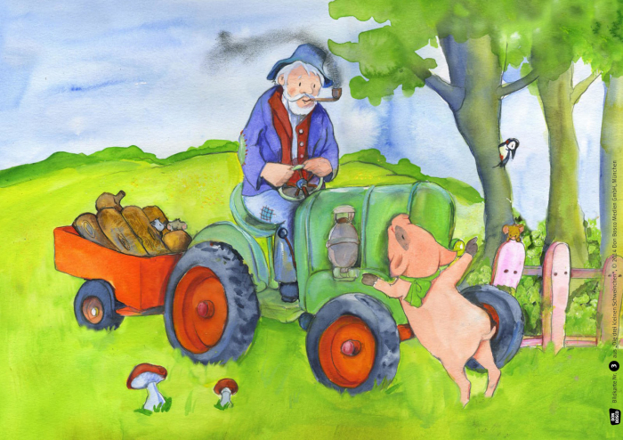 Set de carduri ilustrate Kamishibai - Cei trei purceluși [4]