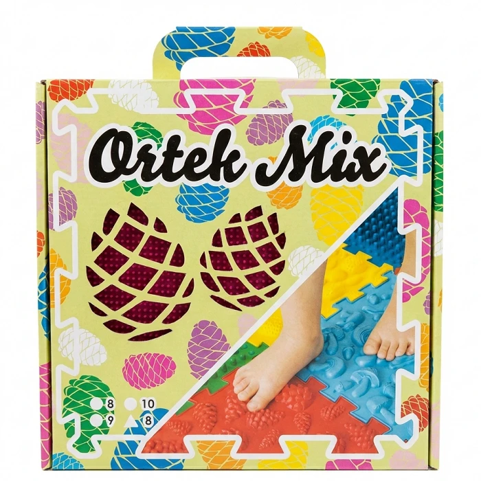 Covoraș de masaj Ortek Mix, 12 bucăți + set de 56 Pietre [17]
