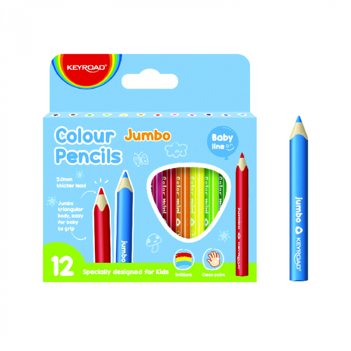 Creioane colorate Jumbo, formă triunghiulară, pachet de 12 bucăți [2]