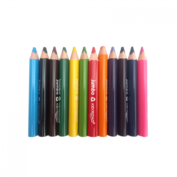 Creioane colorate Jumbo, formă triunghiulară, pachet de 12 bucăți [3]