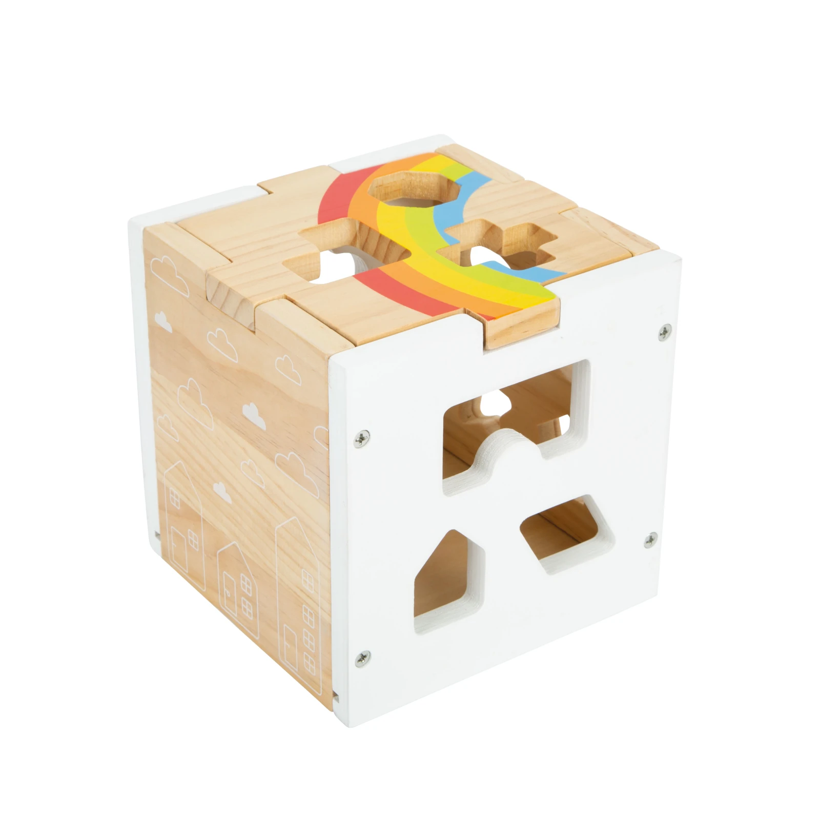 Cub de sortare forme din lemn – Curcubeu [4]